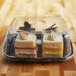 Cakes in 10inch high lid and platter